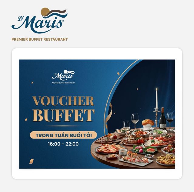 Hình ảnh D'Maris - Voucher Vé Buffet Trong Tuần Buổi Tối 