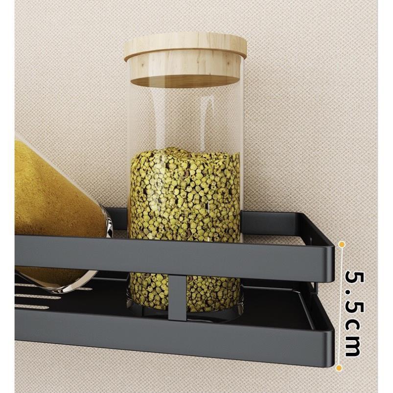 Kệ Thép Treo Tường Carbon Đựng Gia Vị Nhà Bếp Đa Năng Sơn Tĩnh Điện Không Gỉ TABIHOME, Giá Để Đồ