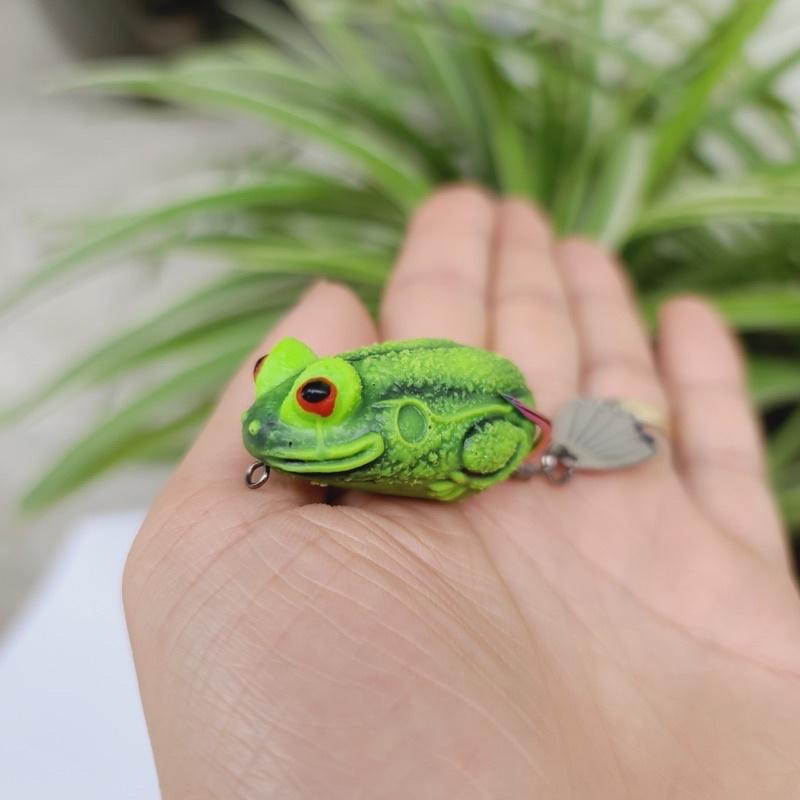 Mồi giả câu cá nhái mắt lồi lưỡi full titan chuyên câu lure cá lóc chẽm