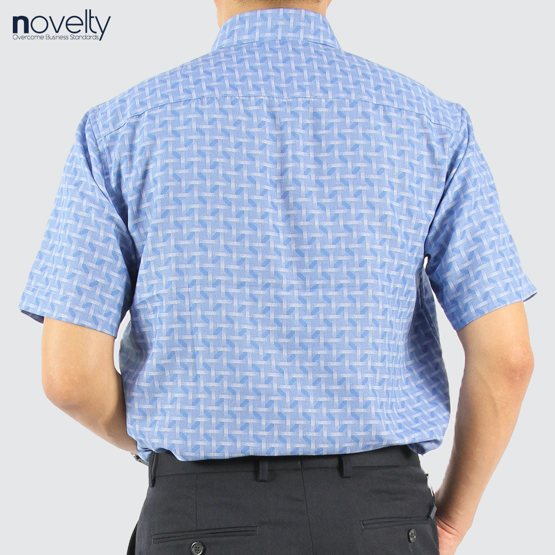 Áo sơ mi nam ngắn tay Novelty casual hoa văn NSMMCTMSPB230173N