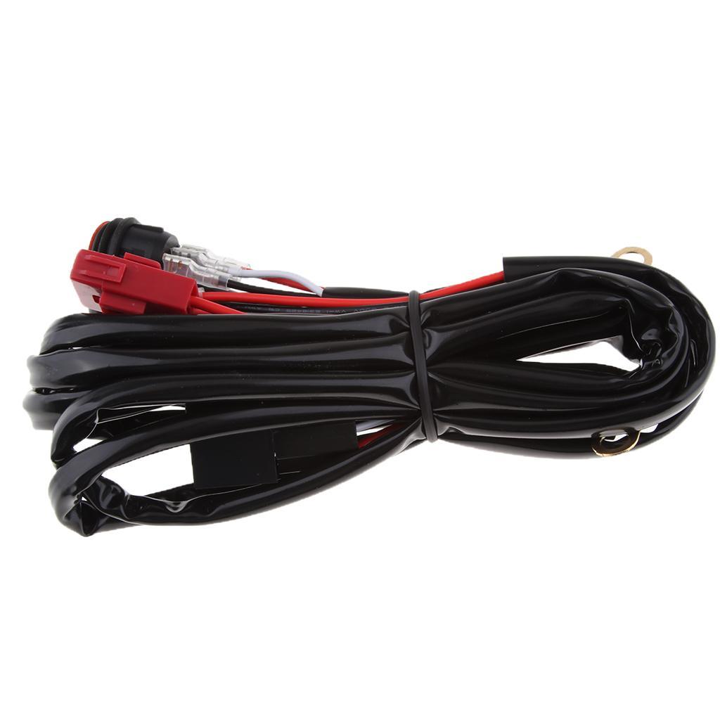 Wiring Harness, Heavy Duty Wiring Harness Kit for Led Light Bar 12V 40A Fuse