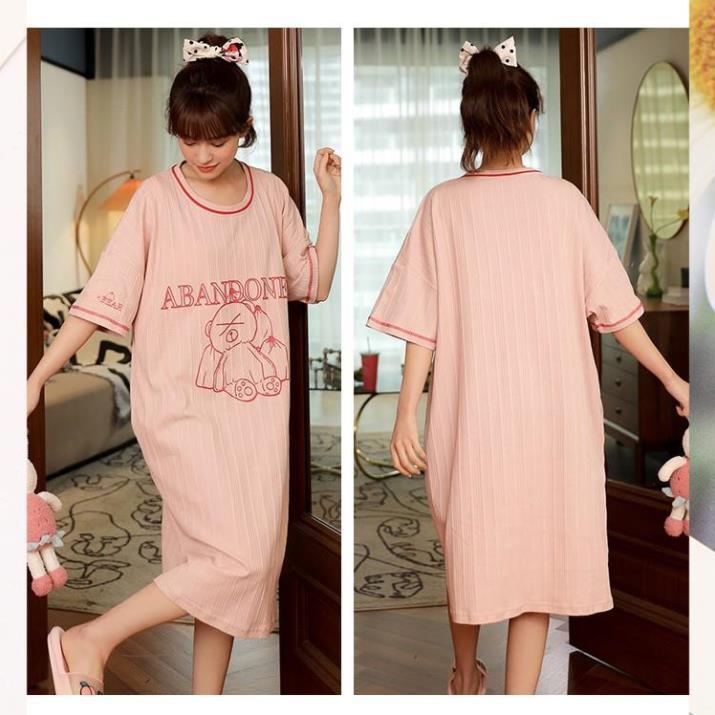 Váy mặc nhà dáng suông dài Oversize, váy mặc nhà, váy suông phong cách trẻ trung - cá tính B43