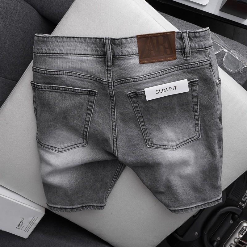 Quần short jean nam dáng suông co giãn nhẹ VNXK cao cấp