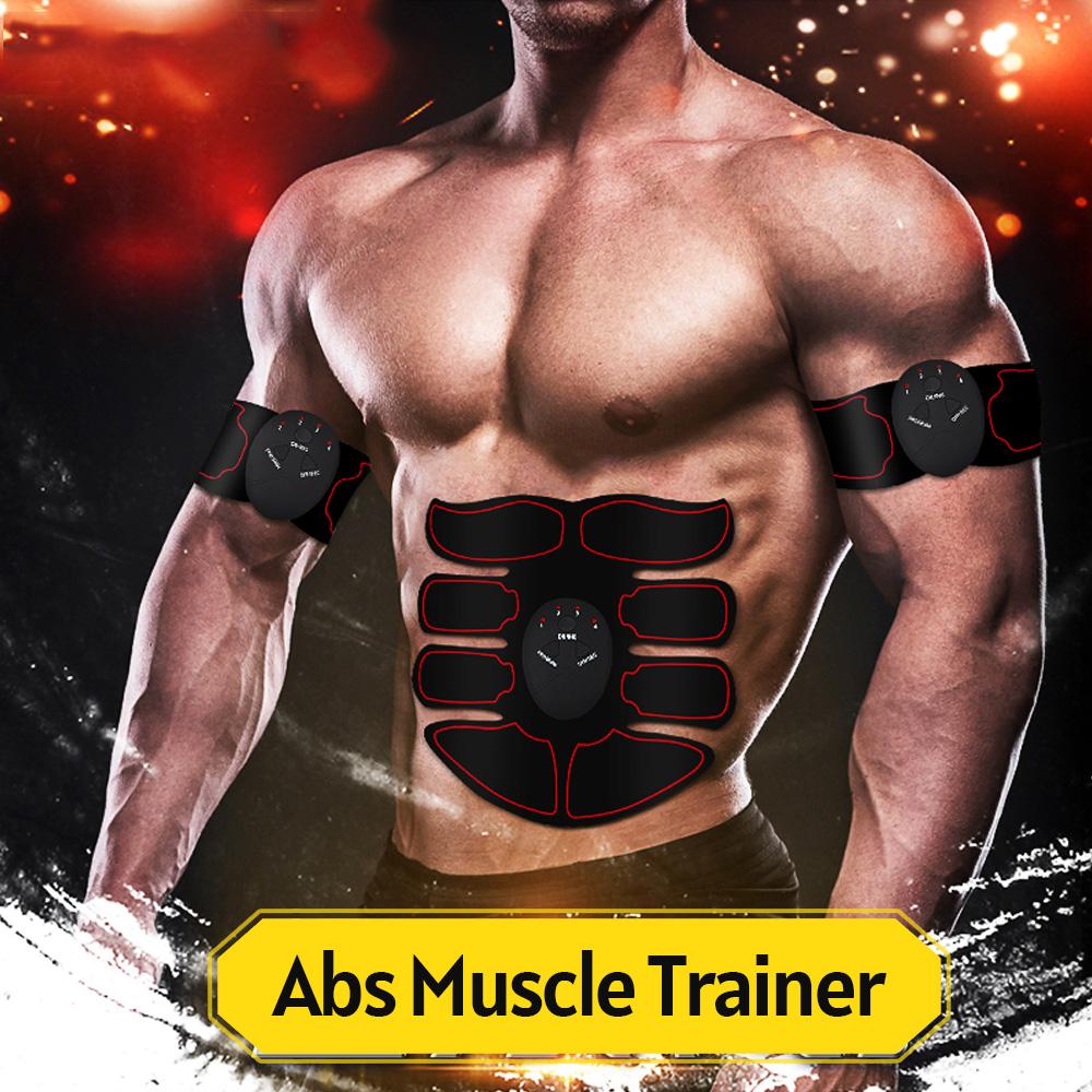 Smart Abs Stimulator Abdominal Muscle Toner Abs Muscle Trainer 6 Modes 9 Levels Intensity Body Fitness Shaping Massage
