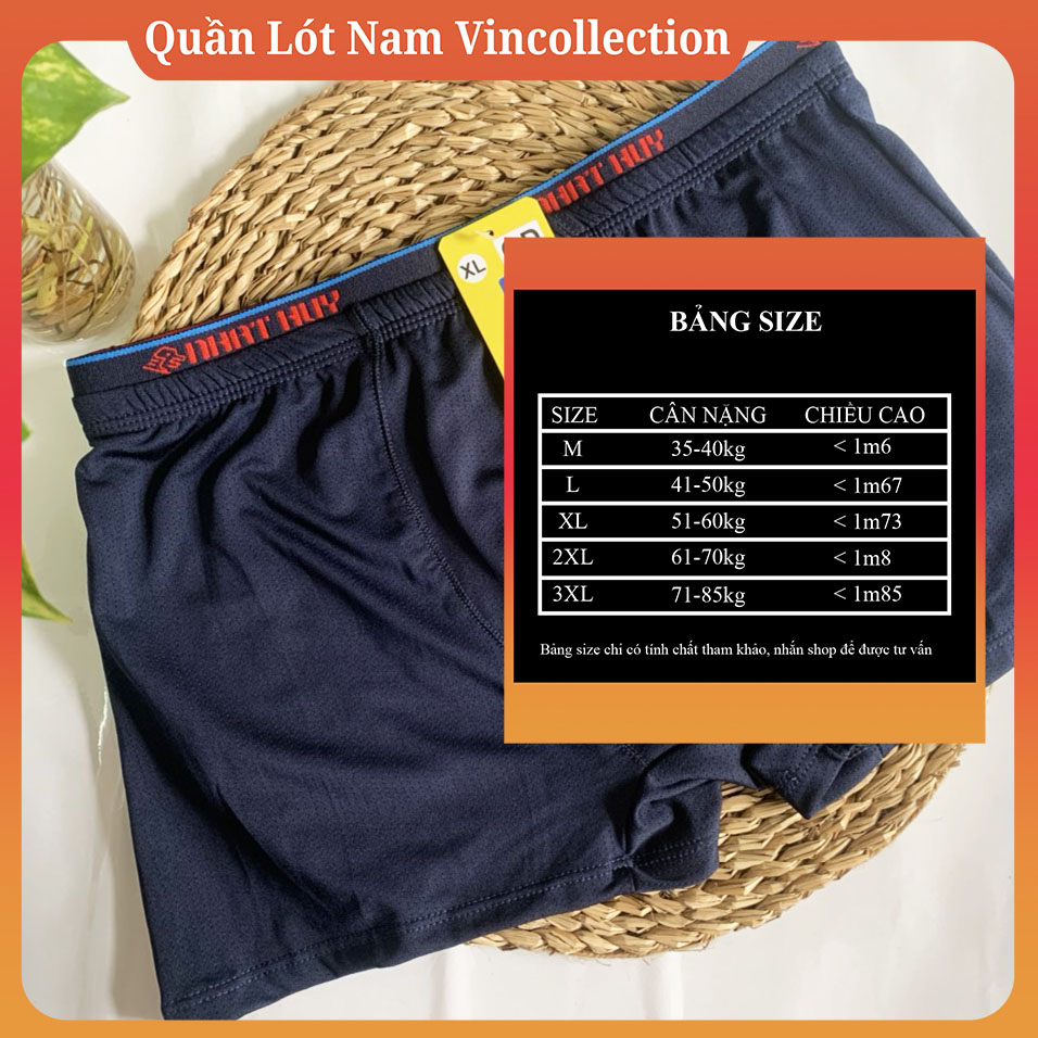 |Combo 2| Quần Lót Nam Đùi  Nhật Huy Vải Lưới Thông Hơi Li Ti Lỗ Nhỏ Cao Cấp Underwear Men - Quần Lót Nam Nhật Huy