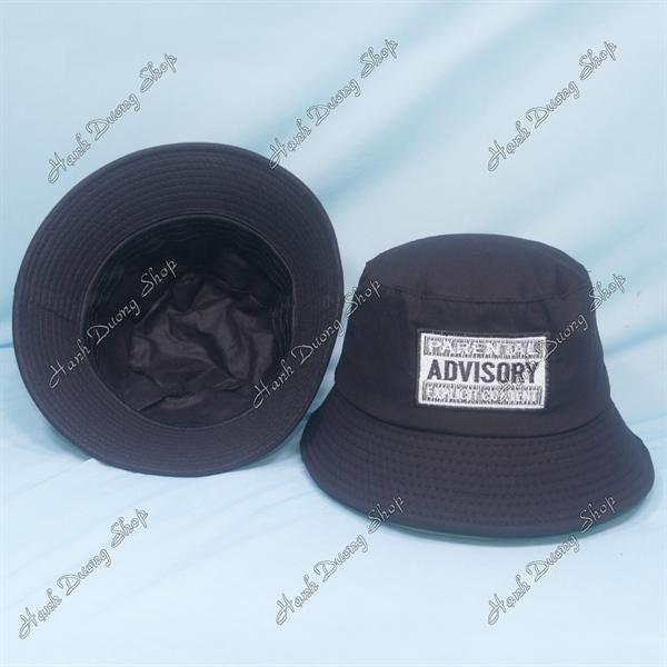 Nón bucket mũ tai bèo Parental Advisor vòng đầu 57-58cm, vành rộng 6cm - Đen