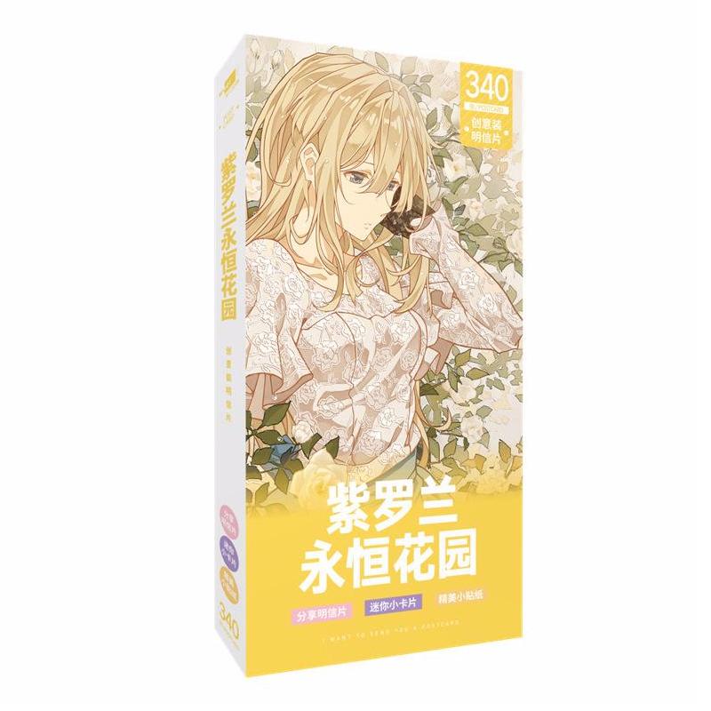 Hộp ảnh postcard VIOLET EVER GARDEN 340 ảnh anime chibi mẫu ngẫu nhiên