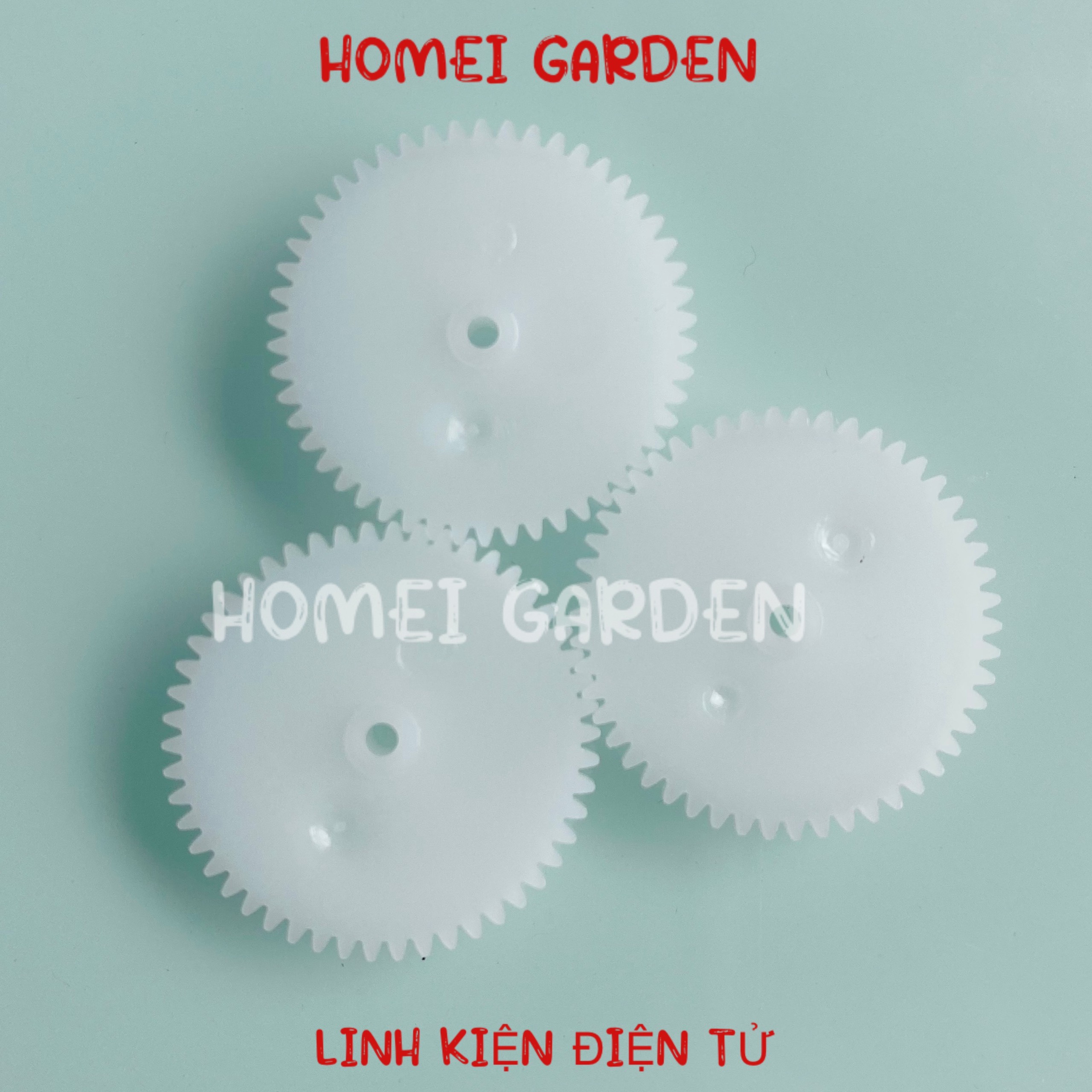 3 bánh răng nhựa 2 lớp 40 10 răng trục 2mm DIY mới 100% - HM0172