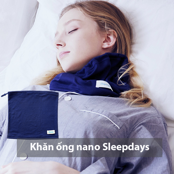 Khăn ống nano Sleepdays Nhật, ngăn đau vai gáy - hoa mắt chóng mặt