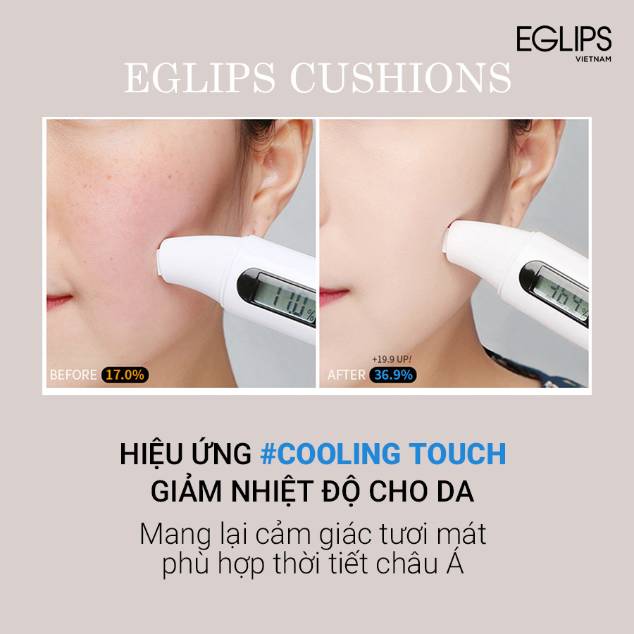 Phấn nước Eglips Blur Finishing Cushion (Chỉ số chống nắng SPF50+/PA+++) 12g (Matte) Che khuyết điểm tự nhiên