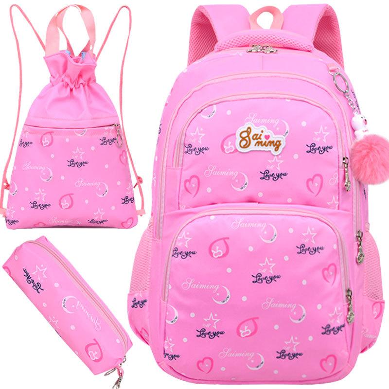 Trường Túi Cho Bé Gái Trẻ Em Dễ Thương In Trường Ba Lô 3 Cái/bộ Trẻ Em SCHOOLBAGS Thời Trang Chỉnh Hình Cô Gái Lưng Tất