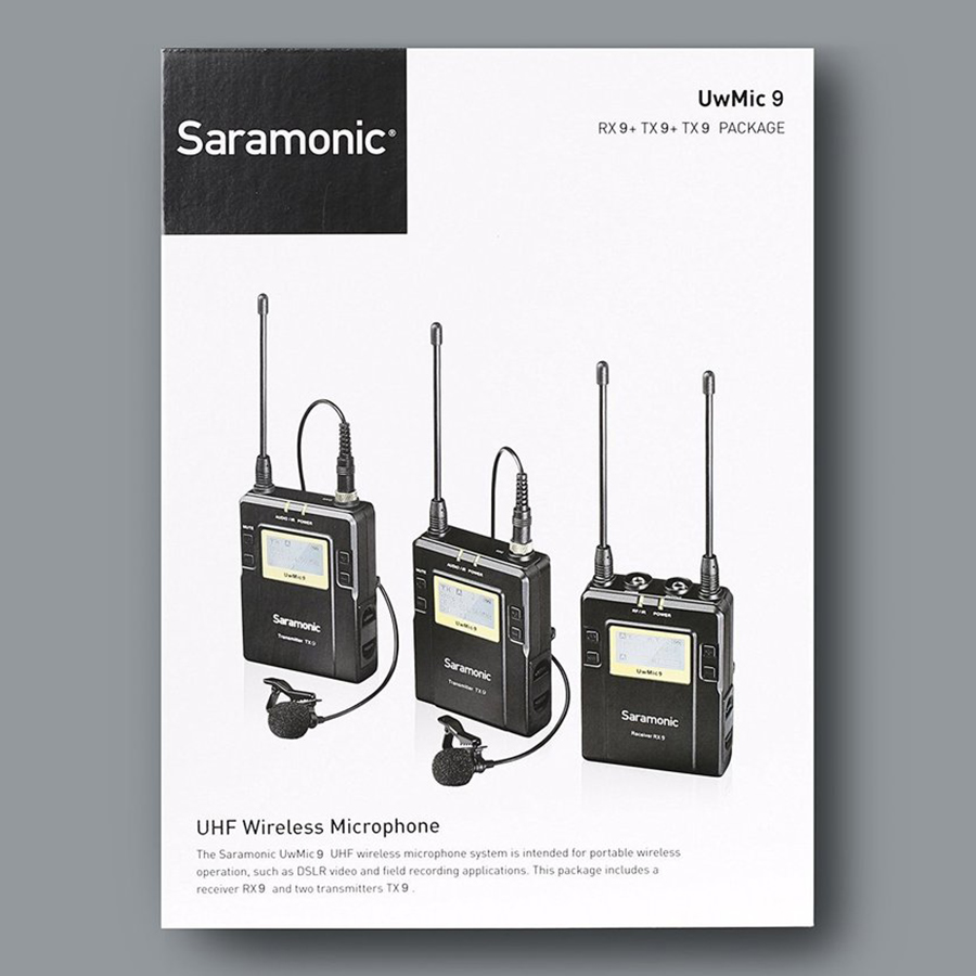 Micro Thu Âm Saramonic UWMIC9 Rx9+TX9+TX9 - Hàng Chính Hãng