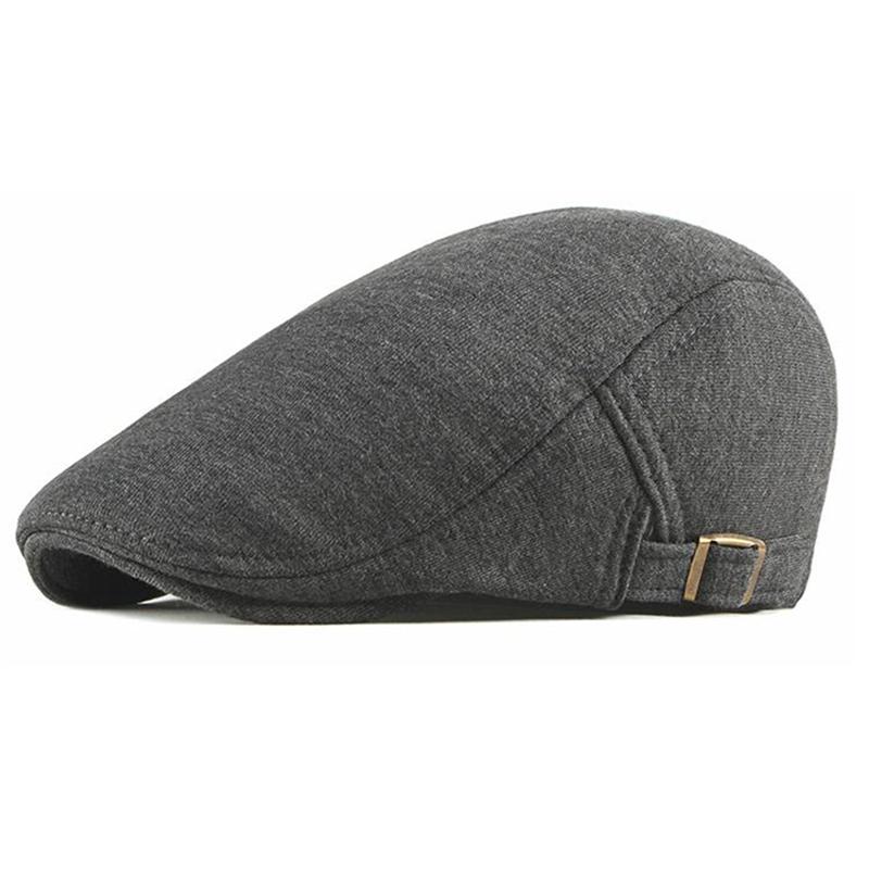 Bông Có Thể Điều Chỉnh Newsboy Mũ Lưỡi Trai Nam Nữ Casual Mũ Nồi Trai (Mềm Mại Màu Lái Xe Cabbie Nón Lưỡi Trai Unisex Đen Xám nón