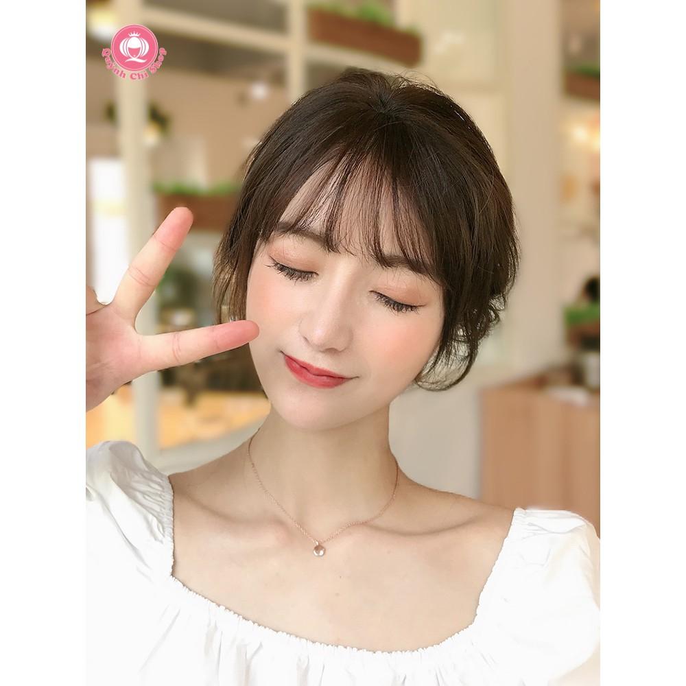 Tóc giả mái thưa Hàn Quốc, phồng tự nhiên có thể cắt, uốn, nhuộm