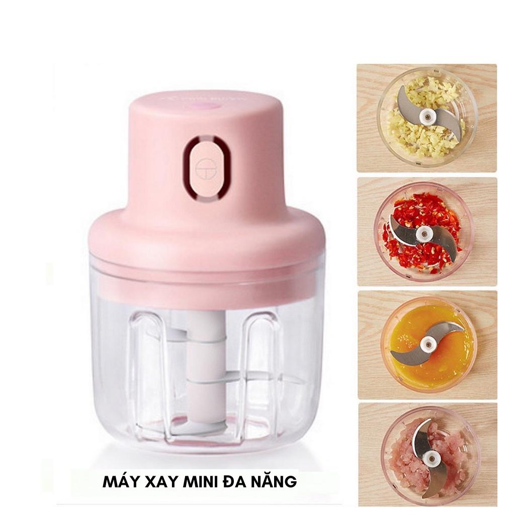 Máy Xay Mini Sạc Điện, Xay Thịt Ớt Hành Tỏi Rau Củ Quả Cầm Tay Siêu Tiện Lợi, Máy Xay Sinh Tố Máy Xay Caffe Xay Ngũ Cốc