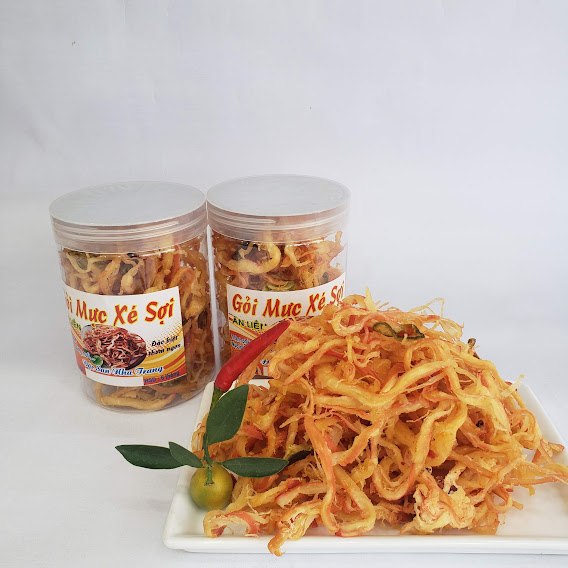 Đặc Sản Nha Trang - Mực Xé Sợi Tắc ,Seavy Hộp 500G