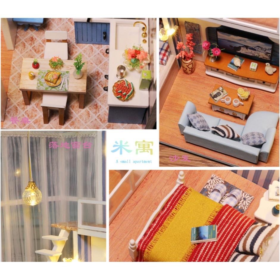 Mô hình nhà búp bê gỗ - Biệt thự của Tiểu Mễ - Mi Yu villa