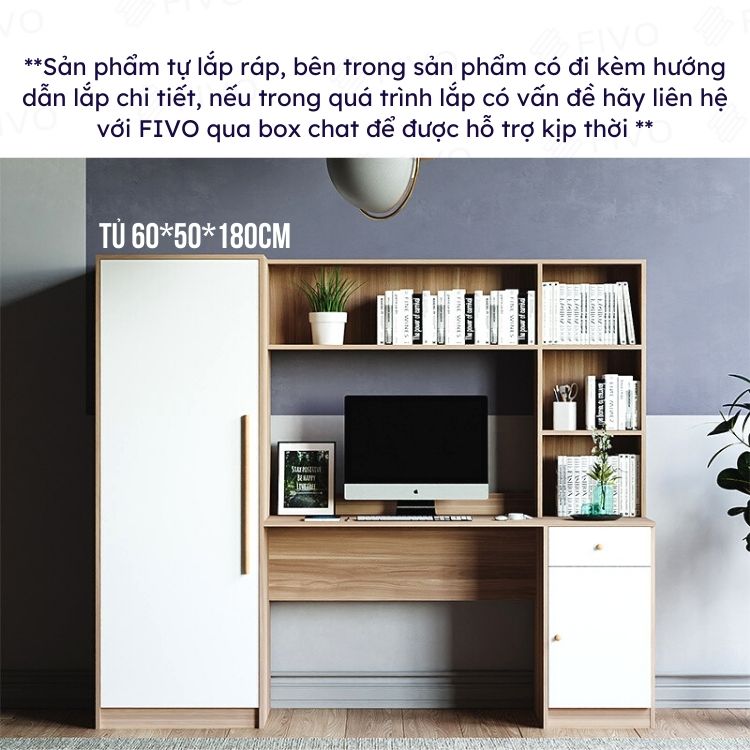 Tủ Quần Áo Trẻ Em Cửa Mở FC01 FIVO Chất Liệu Gỗ MDF Lõi Xanh Chống Ẩm Dày 17mm Dễ Lắp Ráp - Hàng Chính Hãng