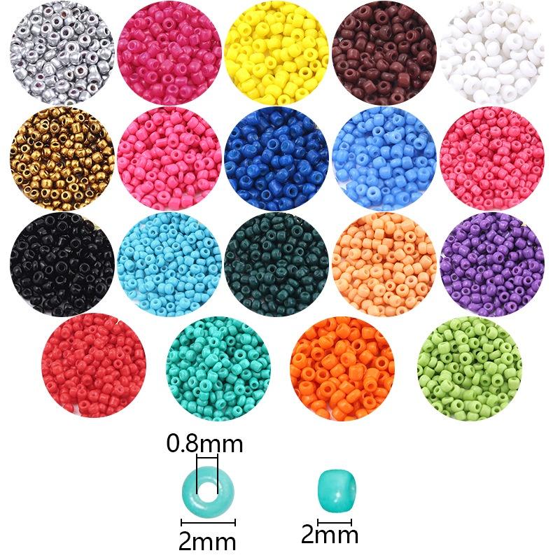 Bộ 1000 Hạt Thủy Tinh 2Mm Dùng Làm Trang Sức diy