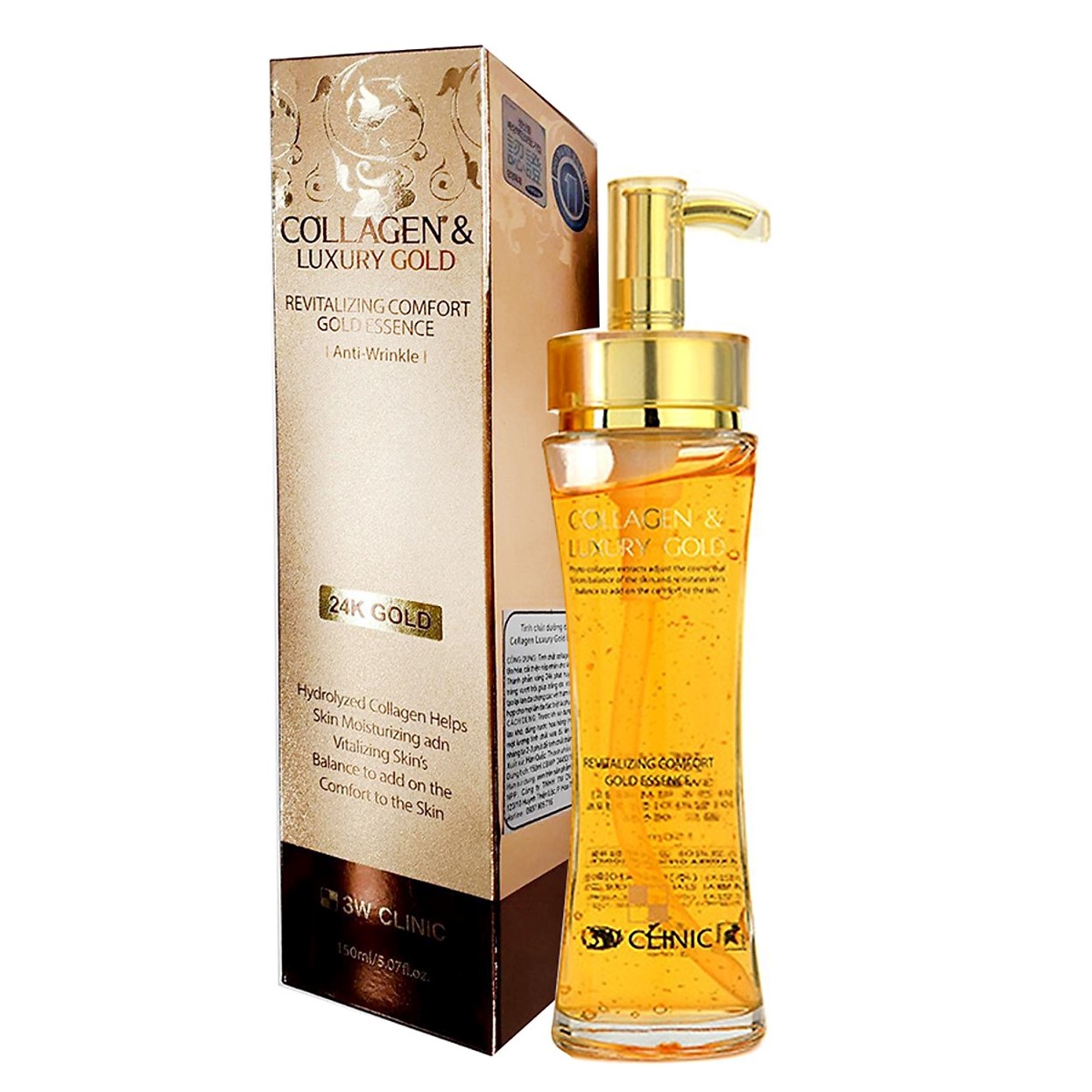 Tinh Chất Vàng Dưỡng Trắng, Tái Tạo Da 3W Clinic Collagen &amp; Luxury Gold 150ml