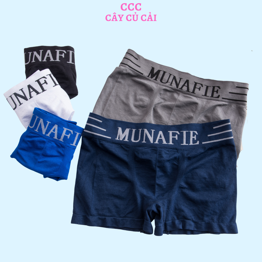 Quần sịp xì đùi nam cao cấp quần lót nam boxer Munafie đùi co giãn 4 chiều CCC090