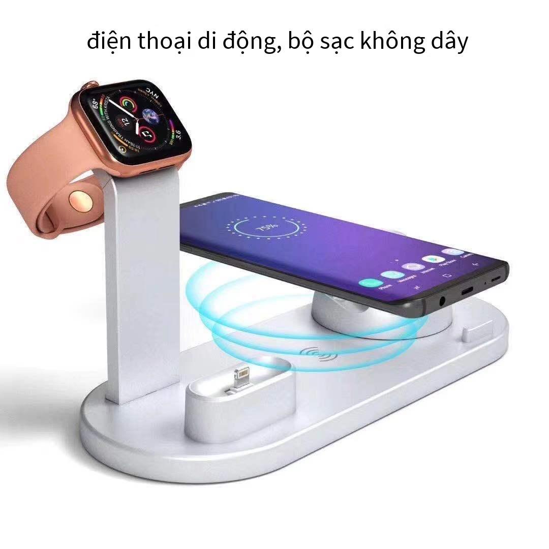 Phong cách mới nhất mùa hè mới sạc không dây ba trong một tai nghe điện thoại di động đồng hồ đế sạc không dây