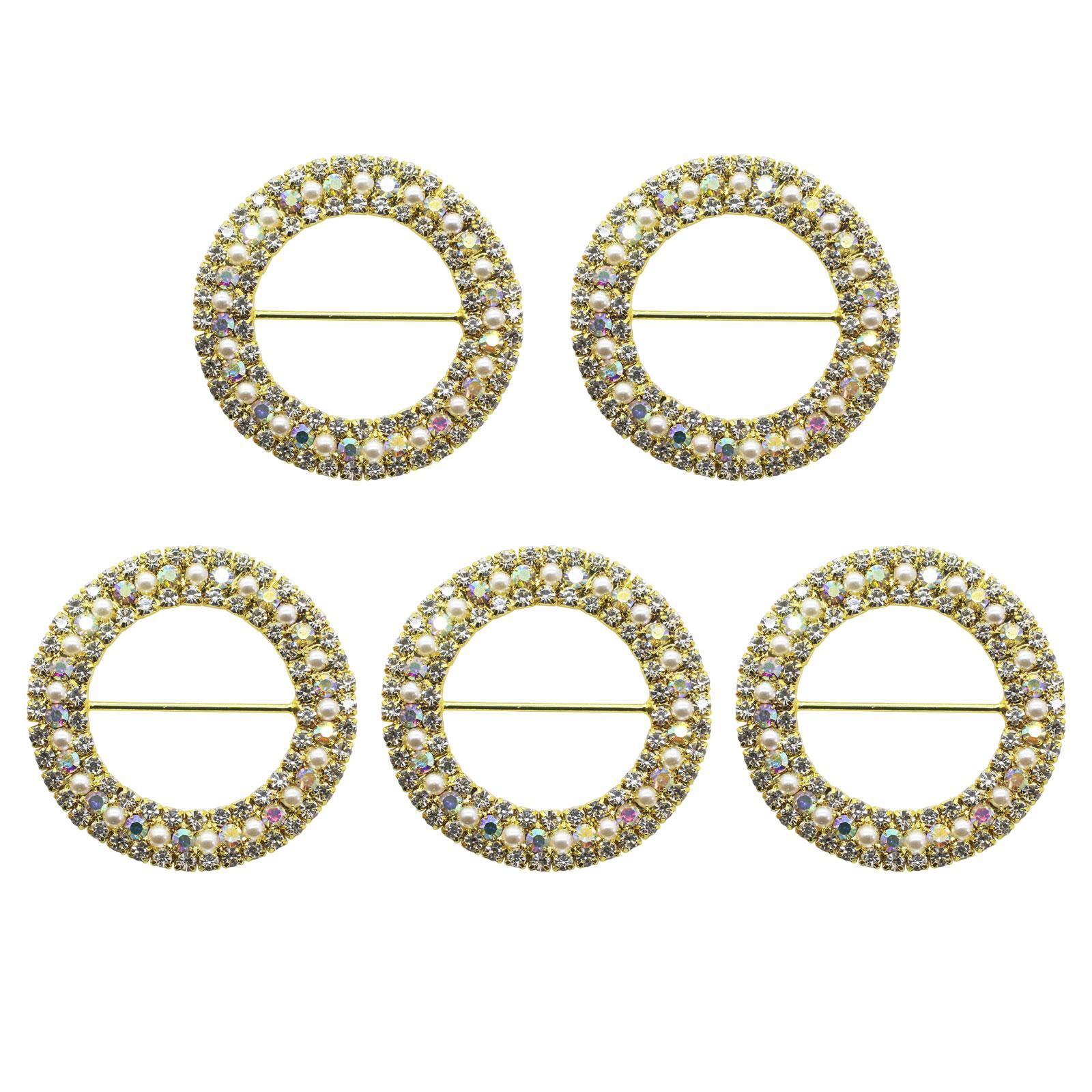 10x Round Metal Flatback Buckles Gift Slider Fittings Decor for Invitation