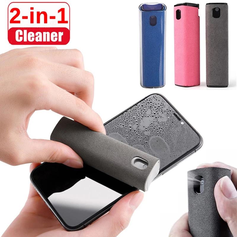 2 in 1 Màn hình điện thoại Chai xịt bình xịt với bộ lọc bằng vải microfiber di động máy tính bảng di động trên màn hình đánh bóng bộ sạch
