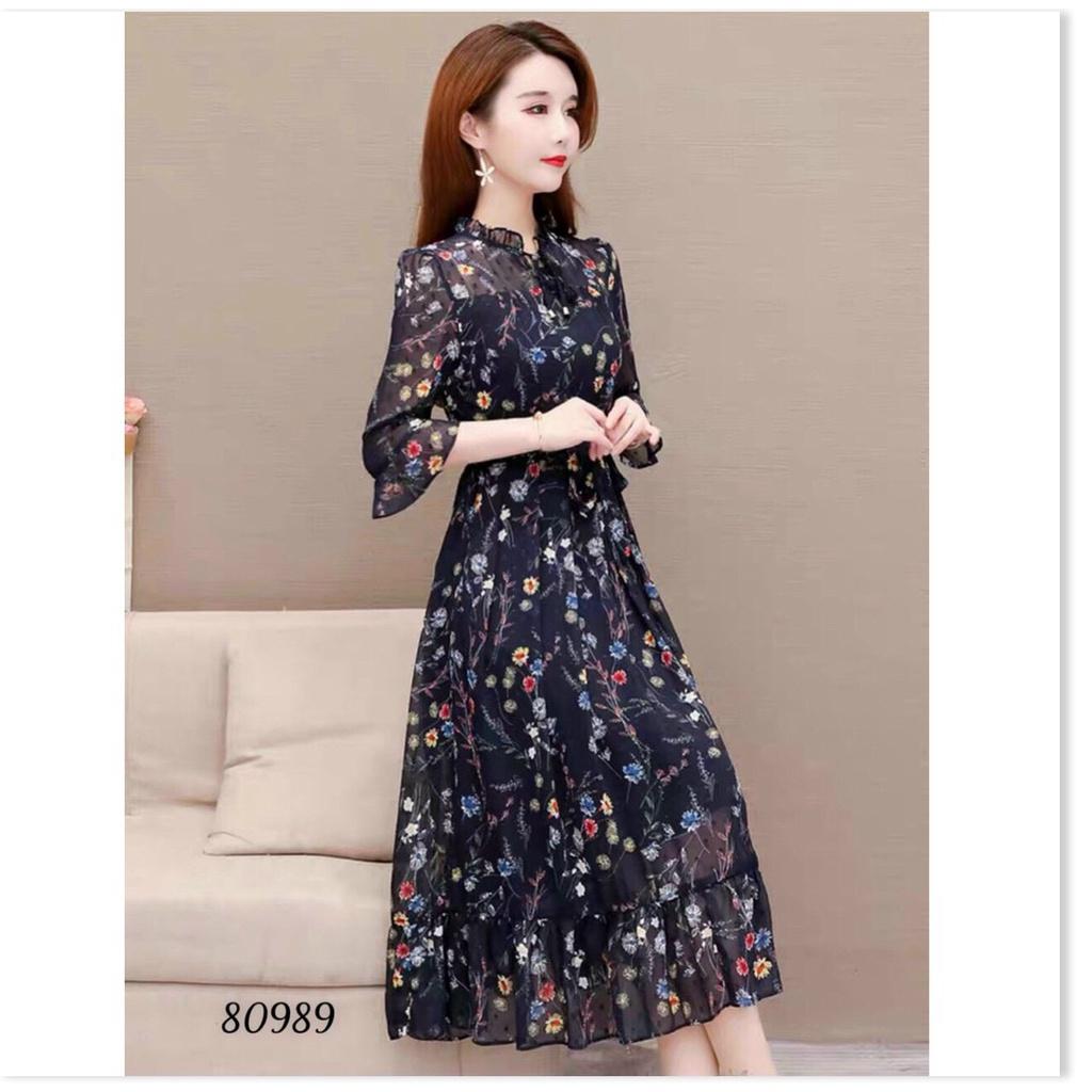 ĐẦM LỤA HOA NỮ CỰC HOT SANG TRỌNG