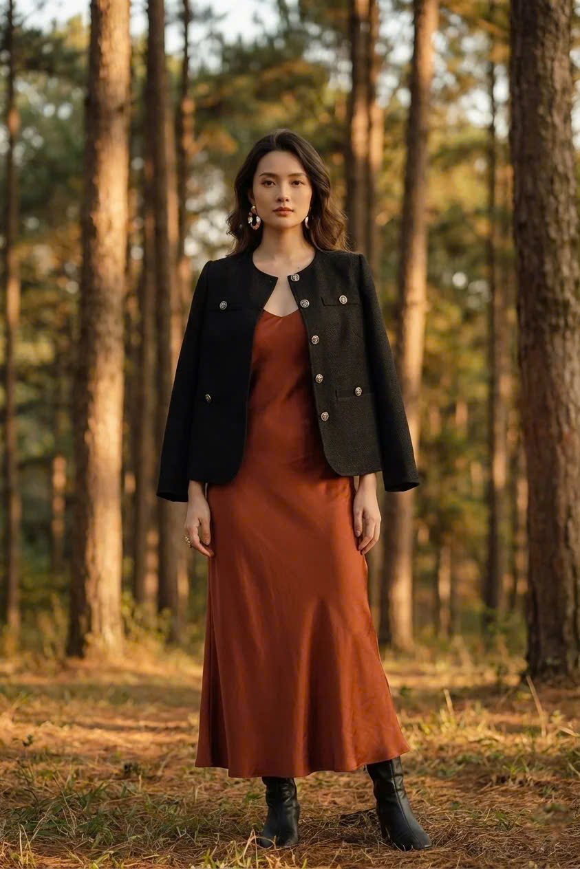Áo Khoác Nữ, Áo Jacket Tweed Nam Hà TOP187 thời trang thiết kế Hity