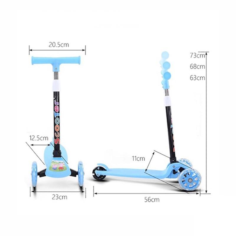 Xe Trượt Scooter 3 Bánh Đèn Led Phát Sáng - Xe trượt gấp gọn thông minh Cho bé 3-8 tuổi