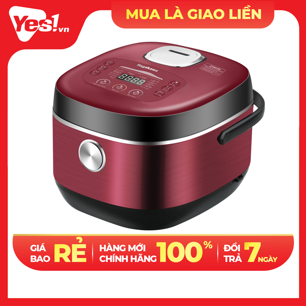 Nồi Cơm Điện Tử Lòng Niêu Nagakawa NAG0135 (1.8L - 900W) - Tích Hợp 10 Chương Trình Nấu - Hàng Chính Hãng