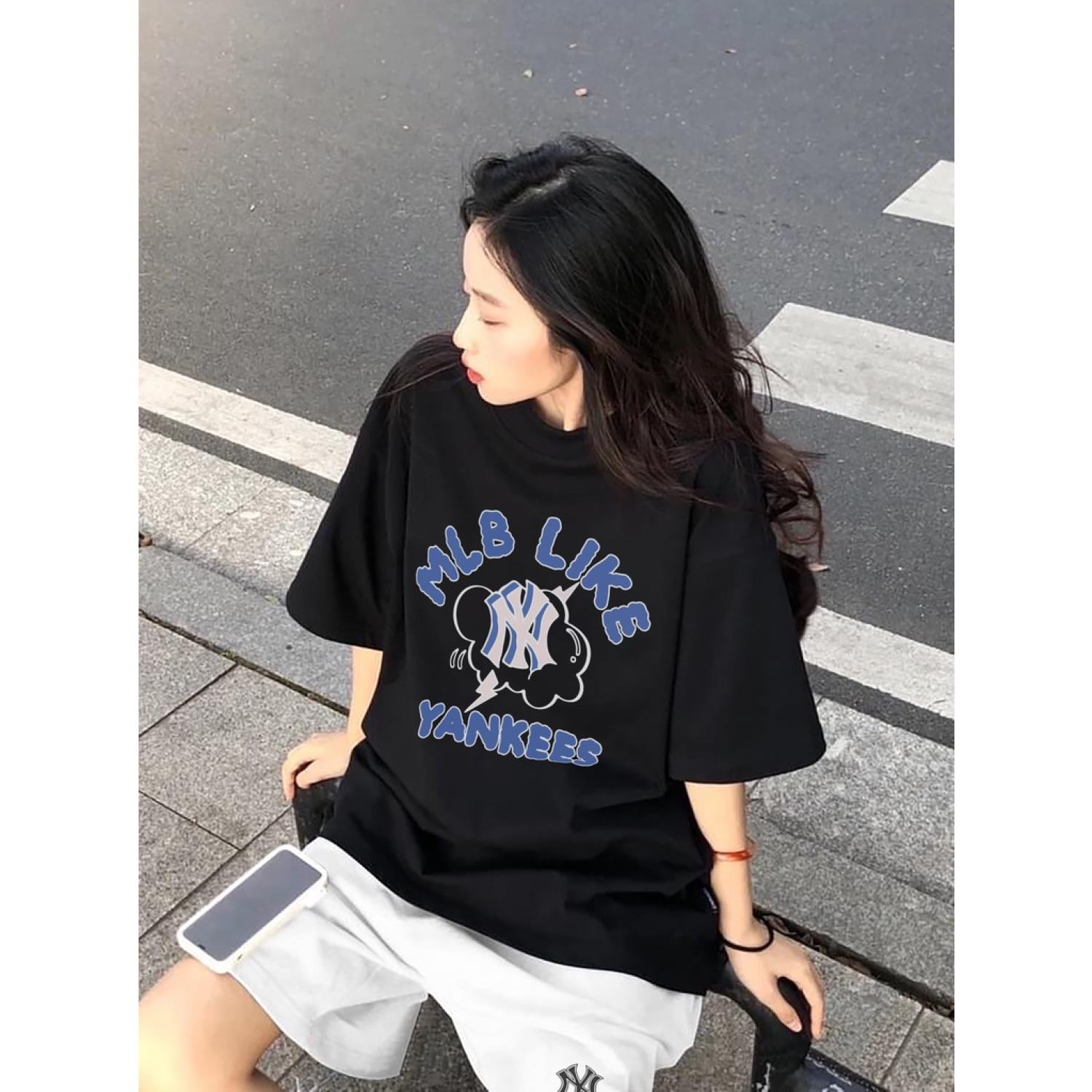 Bộ Quần Áo Thun Nam Nữ Thiết Kế Like Chất Liệu Cotton Cao Cấp Form Rộng Tay Lỡ Phong Cách Trẻ Trung Năng Động Cá Tính Unisex
