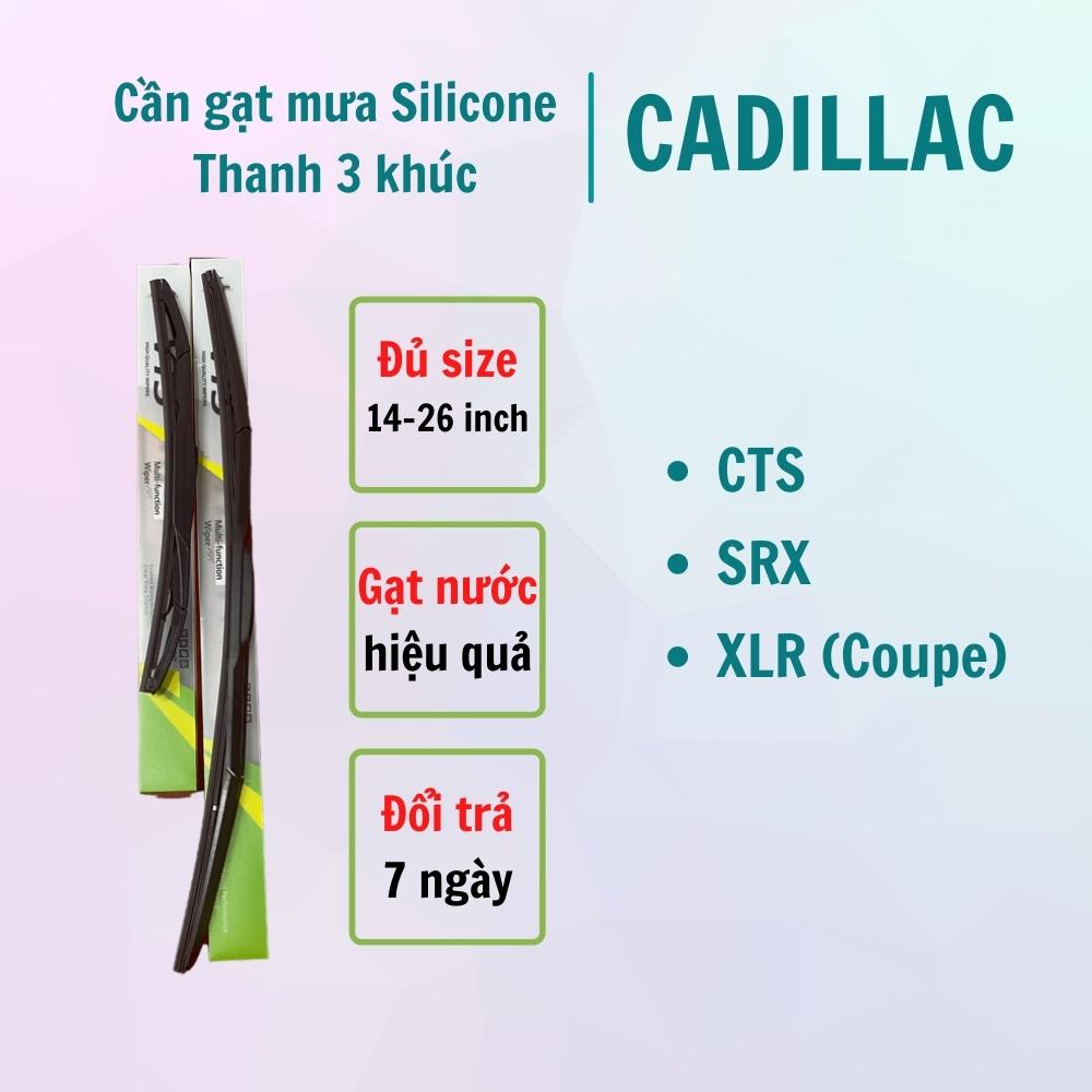 Cần gạt mưa VTS A9 lưỡi Silicone loại thanh 3 khúc dành cho xe Cadillac: CTS, SRX, XLR (Coupe)