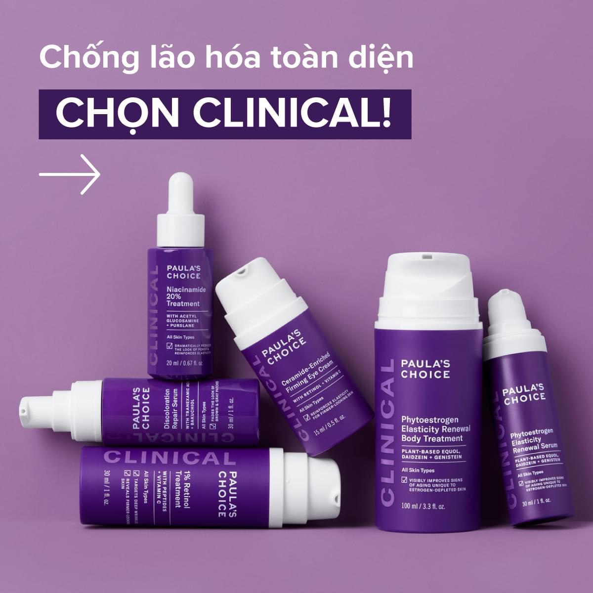 [PAULA'S CHOICE] Tinh Chất Dưỡng Thể Giúp Trẻ Hoá & Săn Chắc Làn Da Clinical Phytoestrogen Elasticity 100ml (Mã 3220)