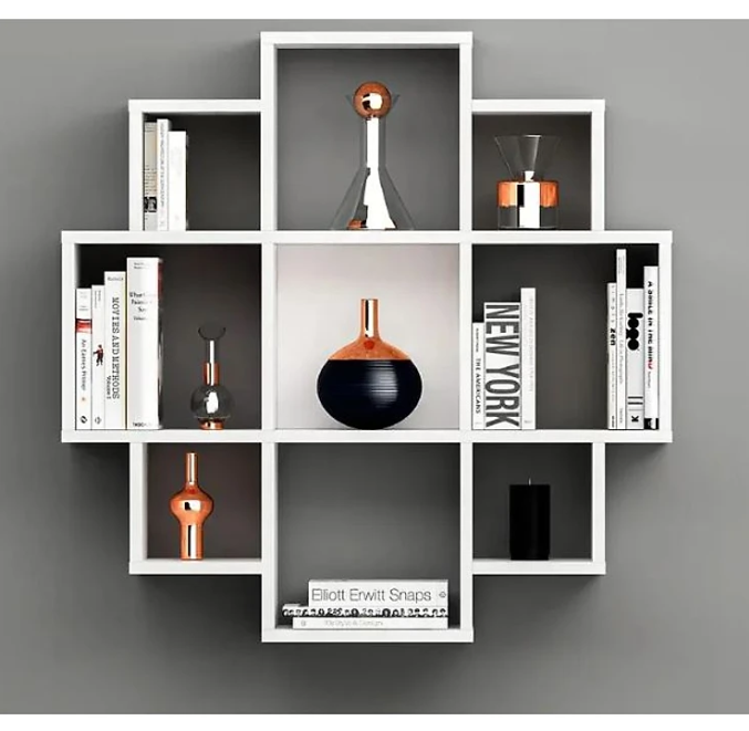 Kệ Treo Tường BLOOM Kiểu Nở Hoa Tundo CTKT205 KT 90 x 90 x 20cm