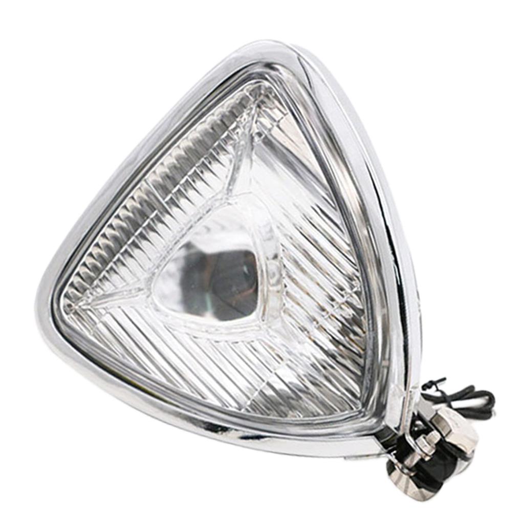 12V 55W Motorcycle Triangle Headlight Lamp for Harley Chopper Bobber