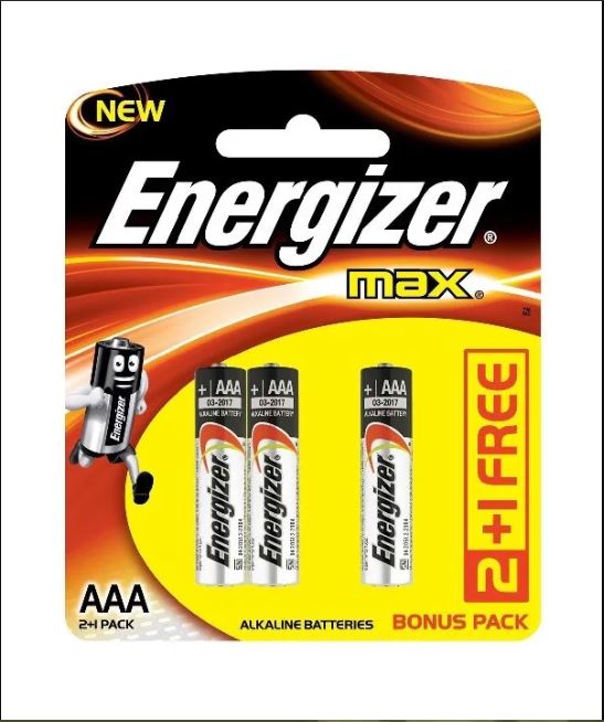 Bộ 2 Vỉ Pin Energizer Alkaline Max AAA E92 2+1