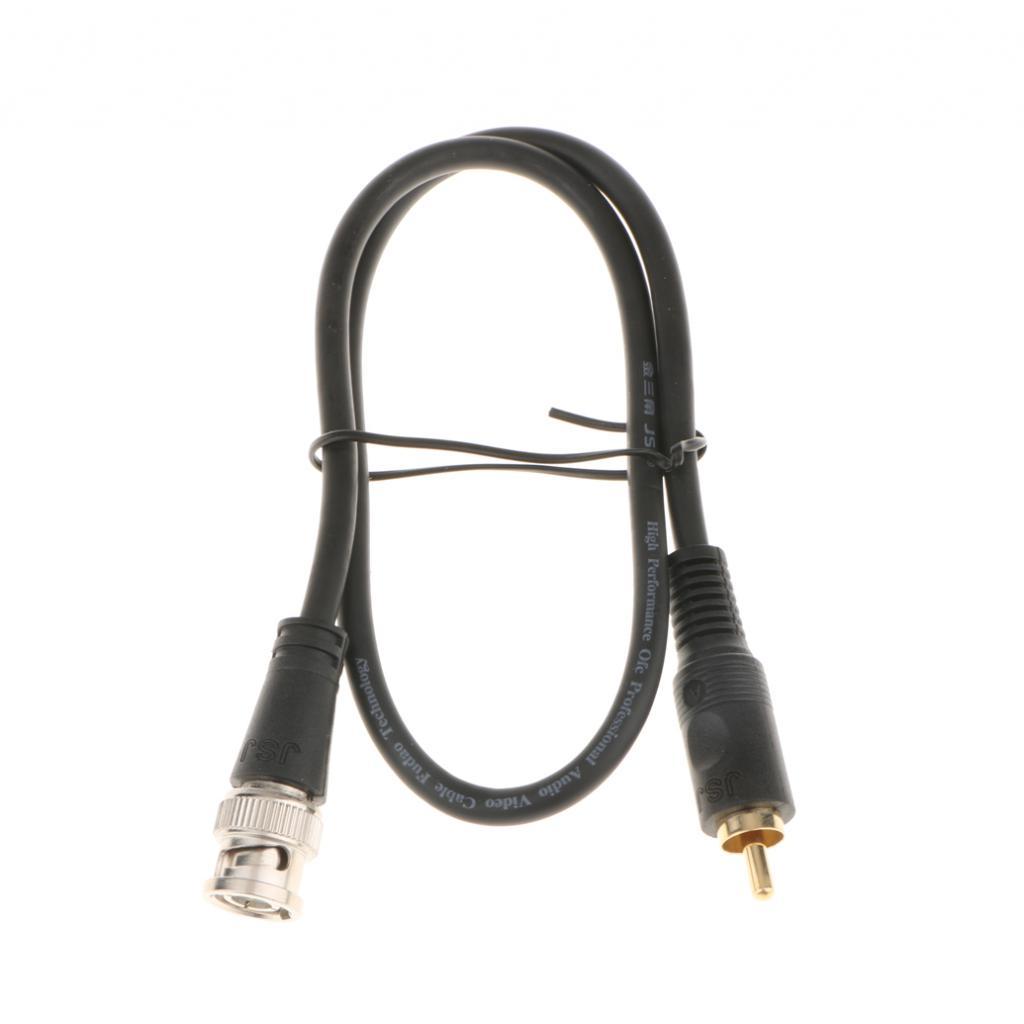 2Pcs BNC Male RCA Male Cable Video/ Audio for CCTV DVR to TV Connector Cable