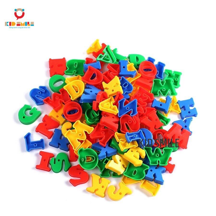 Đồ chơi trí tuệ - Bộ 70 chữ cái tiếng Anh kết hợp xâu dây - DOZKIDZ