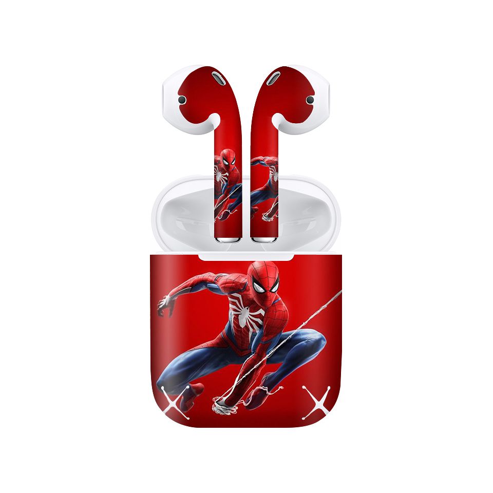 Miếng dán skin chống bẩn cho tai nghe AirPods in hình siêu anh hùng - AVG - 0x1013 (bản không dây 1 và 2)