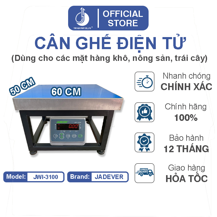 Cân Ghế Điện Tử JWI-3100 - Mặt Bàn Cân 500x600MM