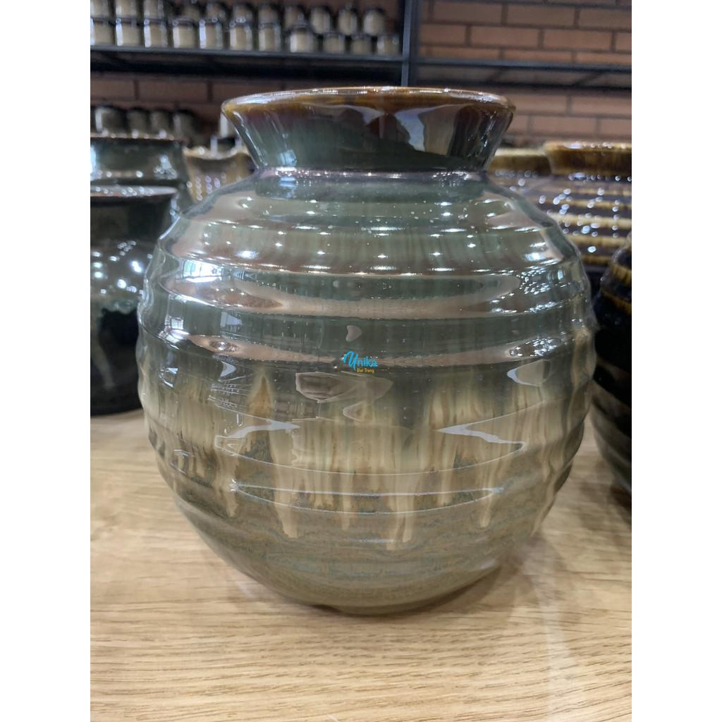 Bình Hoa Sake Tròn Men Dubai - Gốm Sứ Cao Cấp Bát Tràng