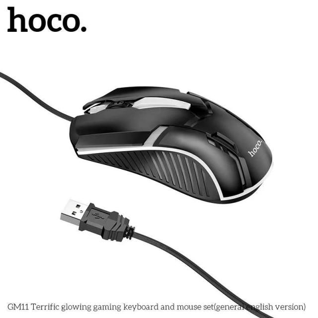 Combo Bộ bàn phím và chuột gaming chơi game cao cấp Hoco PC11 LED RGB cho game thủ - hàng chính hãng