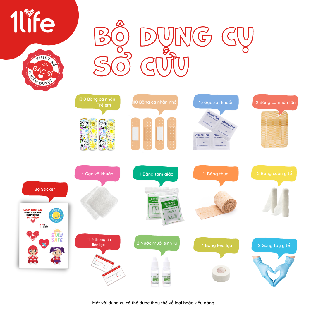 BỘ DỤNG CỤ SƠ CỨU REFILL