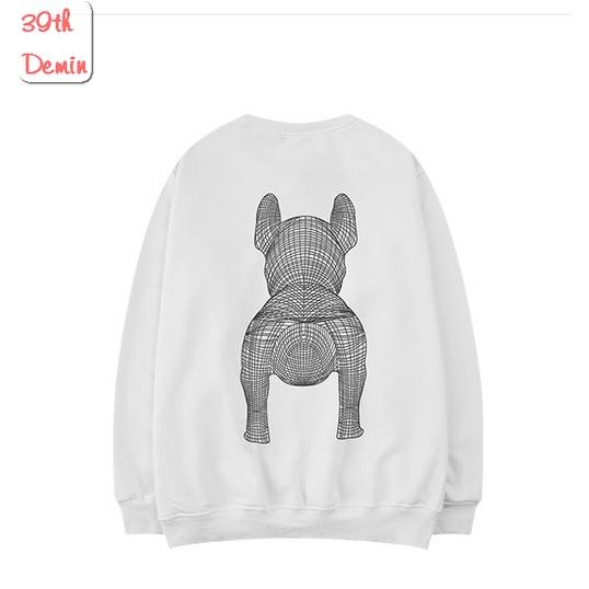 Áo nỉ BULLDOG cổ tròn phong cách Hip Hop graffiti sweater unisex Form rộng Free Size