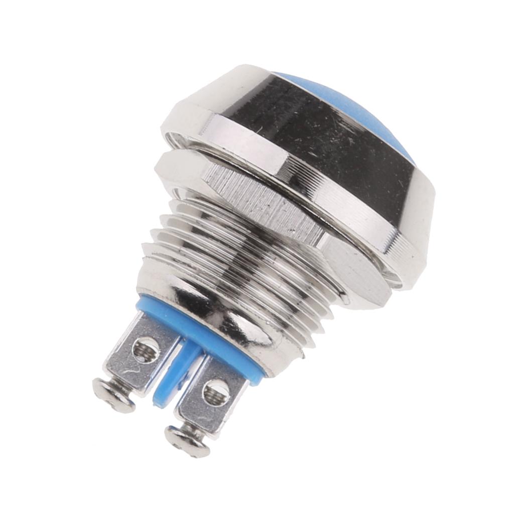 Nút Kim Loại Tròn 12 Mm SPST Nút ấn Tạm Thời 1NO P67 Không Thấm Nước