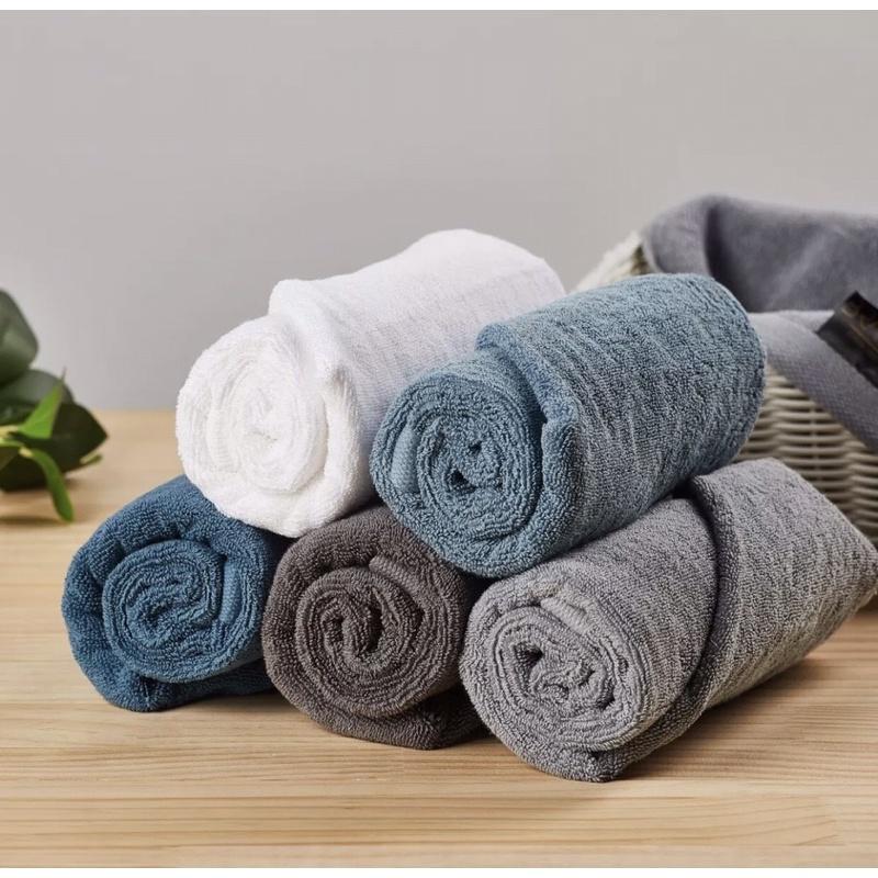 Khăn tắm xuất Nhật Hàn cỡ trung 100% cotton kt 40x80 cm mềm mại thấm nước cực tốt, màu sắc sang trọng