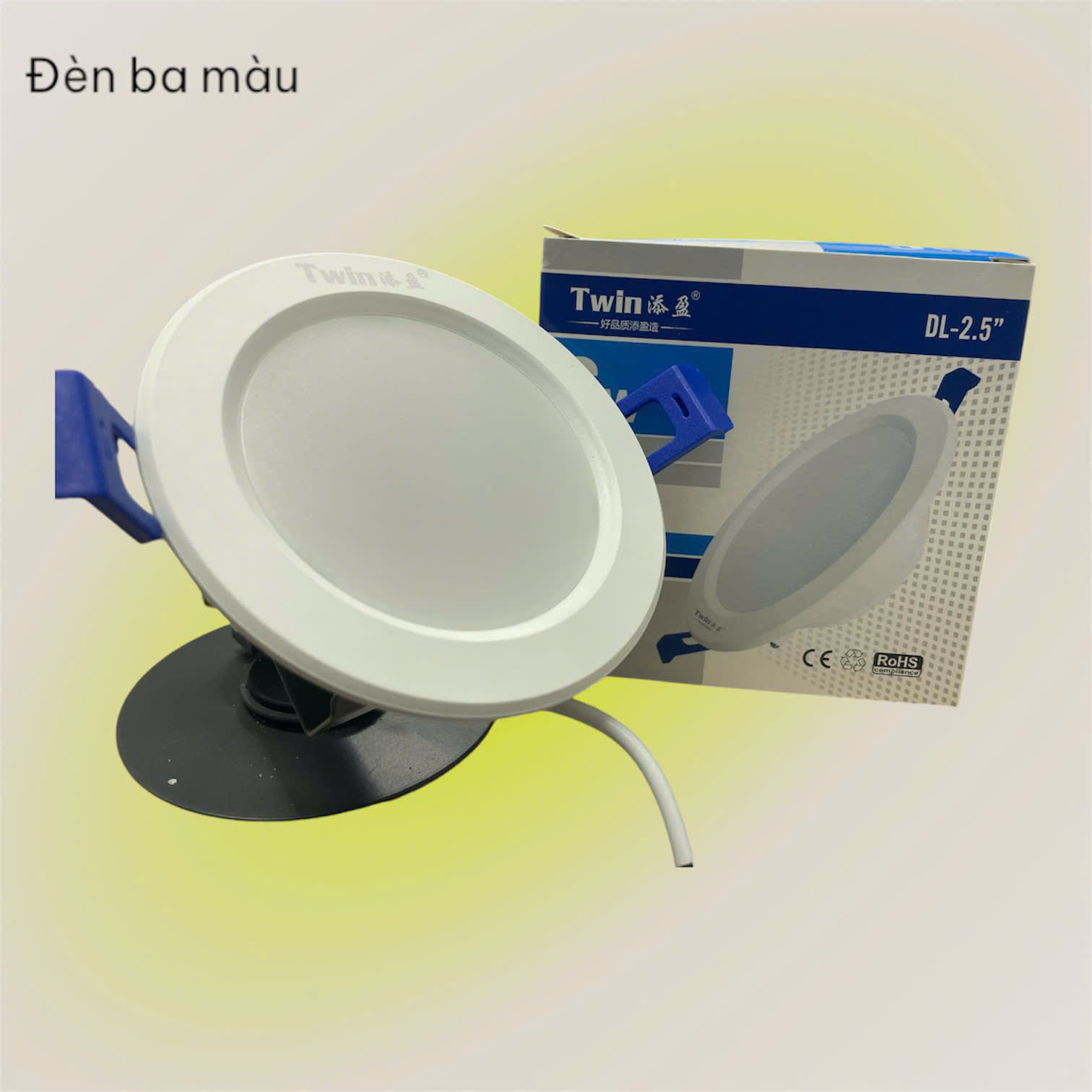 ĐÈN LED ÂM TRẦN- TIẾT KIỆM ĐIỆN 6W ĐÈN BA MÀU