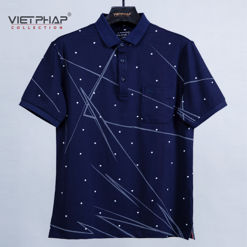 Áo Thun Polo Nam Trung Niên Tay Ngắn Có Túi Cao Cấp 31109 Việt Pháp